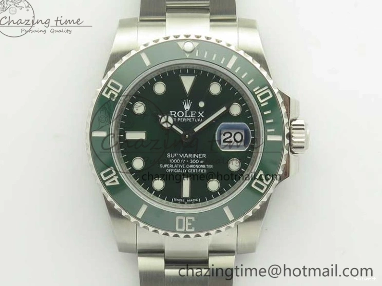 Best Edition Free LV Cover) SA3135( R Green DJF Ceramic SS on Bracelet 116610 1:1 Submariner 0514